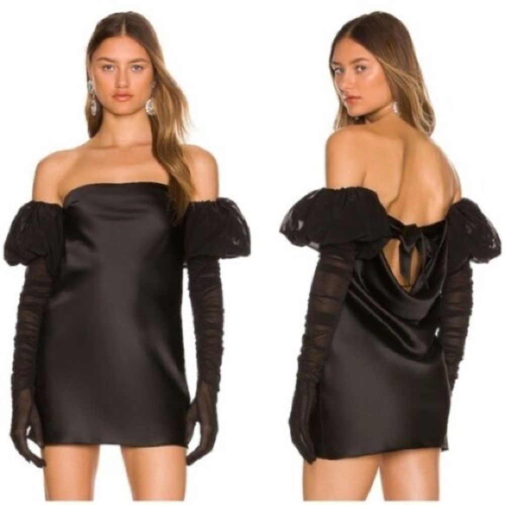 For Love & Lemons Hazel Mini Dress with Gloves